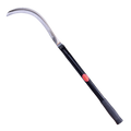 60cm Long Handle Harvesting Sickle Farm/Garden Tool for Grass Cutting and Harvesting Extended Carbon Steel Serrated Blade