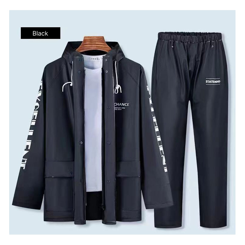 Kapote Makapal for Motorcycle, Rubberized Waterproof Raincoat for Men and Women,Heavy Duty Rain Gear