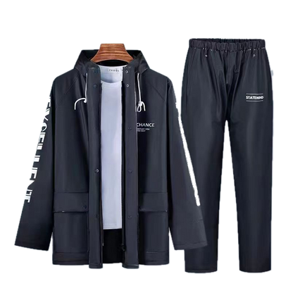 Kapote Makapal for Motorcycle, Rubberized Waterproof Raincoat for Men and Women,Heavy Duty Rain Gear