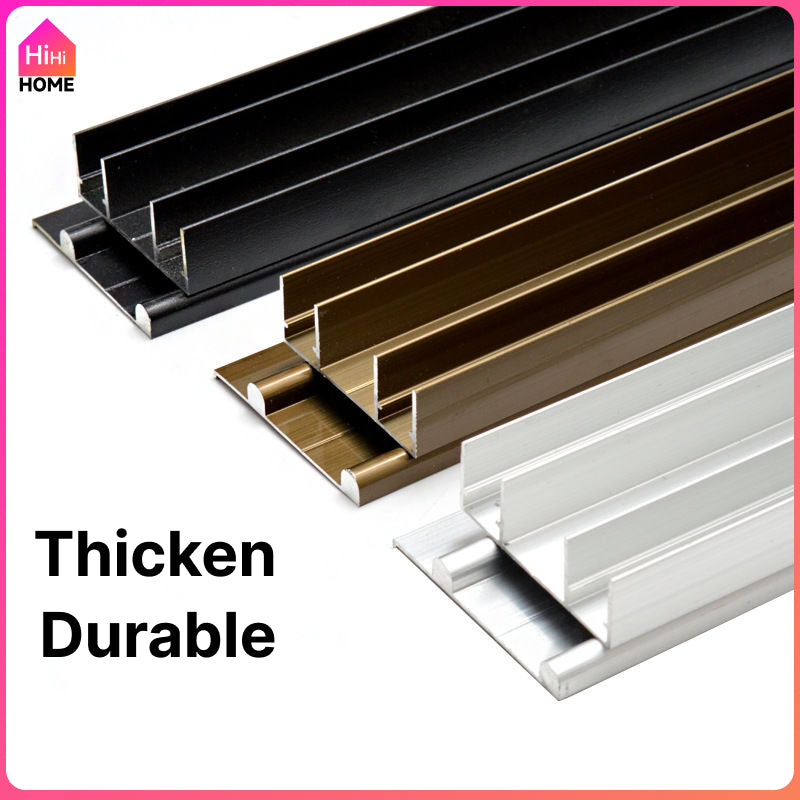1/1.5Meter Wardrobe Sliding Door Track Rail & Pulley Roller Caster Set A Pair Closet Durable Concave