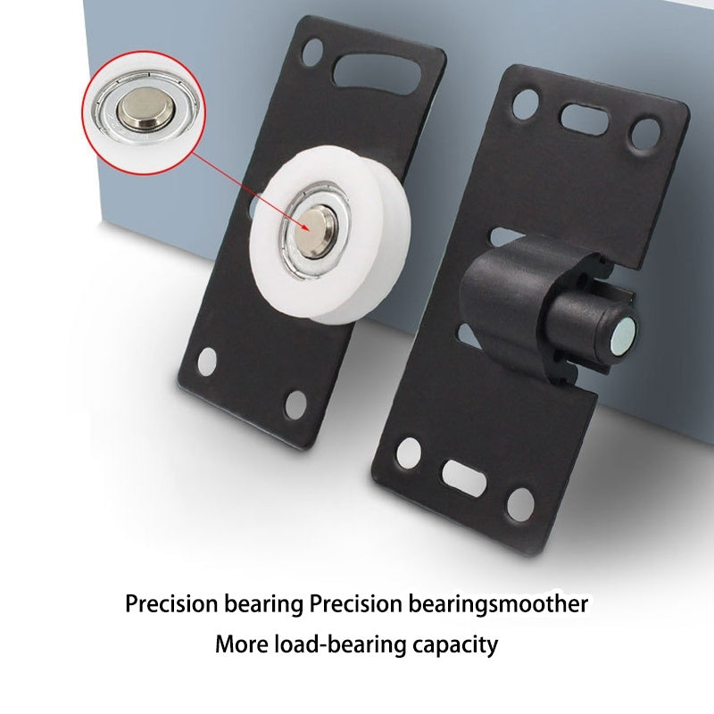 1/1.5Meter Wardrobe Sliding Door Track Rail & Pulley Roller Caster Set A Pair Closet Durable Concave