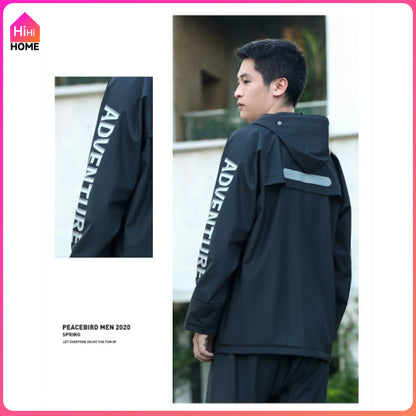 Kapote Makapal for Motorcycle, Rubberized Waterproof Raincoat for Men and Women,Heavy Duty Rain Gear