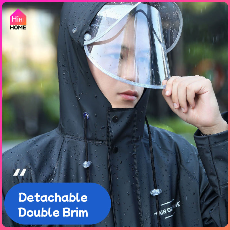 Kapote Makapal for Motorcycle, Rubberized Waterproof Raincoat for Men and Women,Heavy Duty Rain Gear