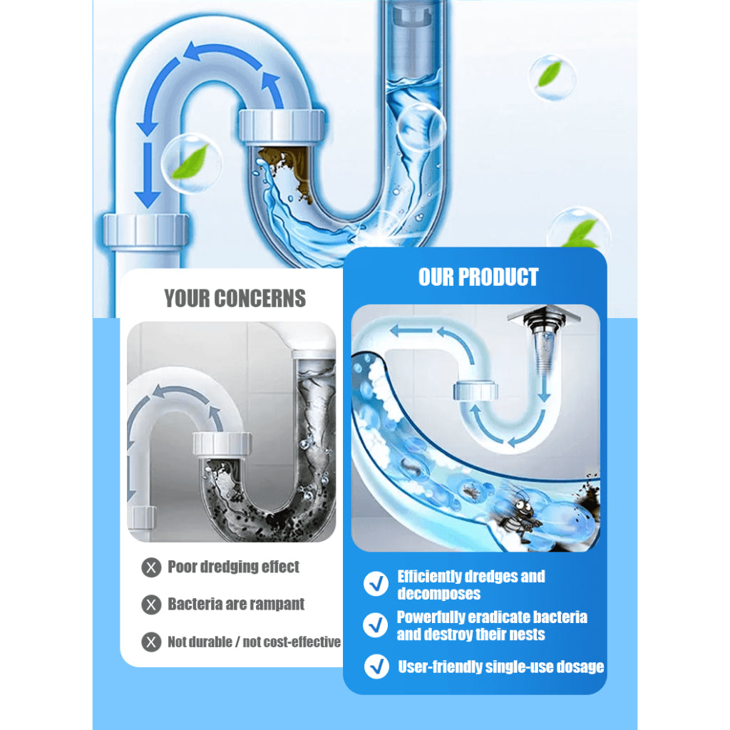 Qewe Drain Clog Remover, Powerful Solution for Baradong Toilet, Sink, and Bathroom Drain Pipe
