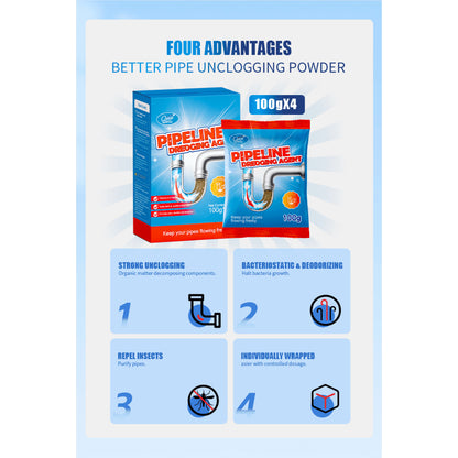 Qewe Drain Clog Remover, Powerful Solution for Baradong Toilet, Sink, and Bathroom Drain Pipe