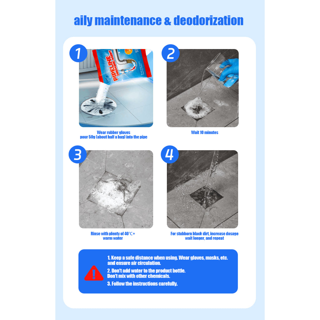 Qewe Drain Clog Remover, Powerful Solution for Baradong Toilet, Sink, and Bathroom Drain Pipe