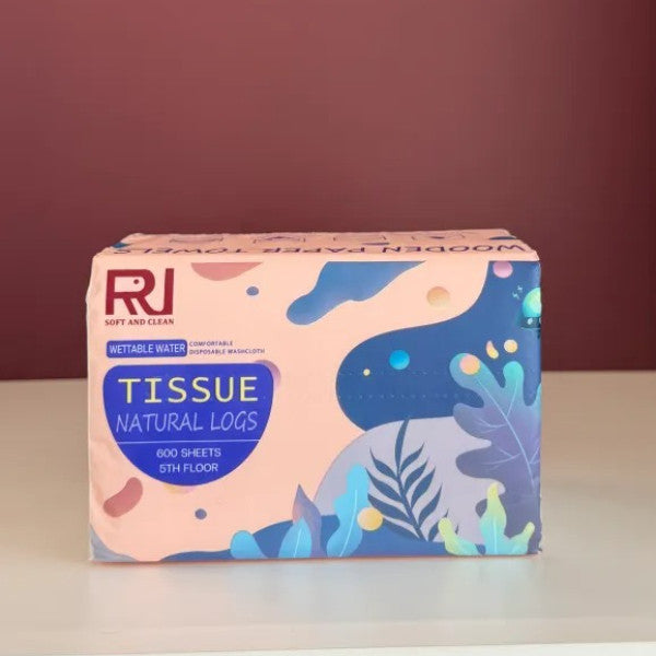 600-Sheet Comfort Toilet & Facial Tissues Ultra Thick 5-Ply Deluxe  Made with Natural Wood Pulp