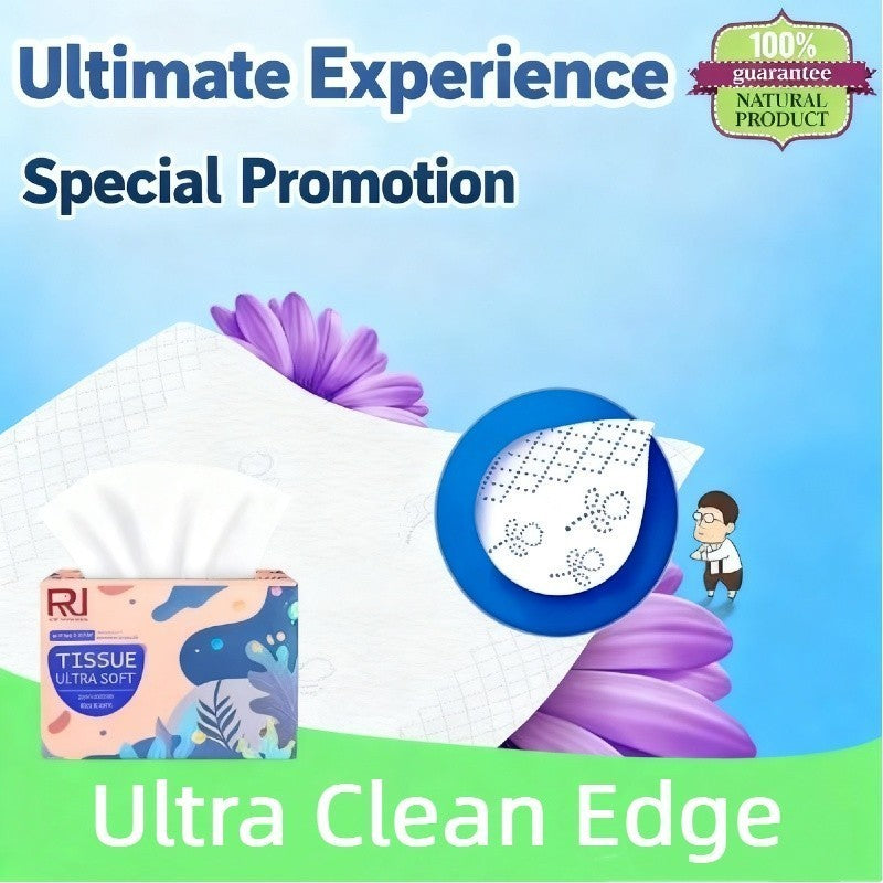 600-Sheet Comfort Toilet & Facial Tissues Ultra Thick 5-Ply Deluxe  Made with Natural Wood Pulp