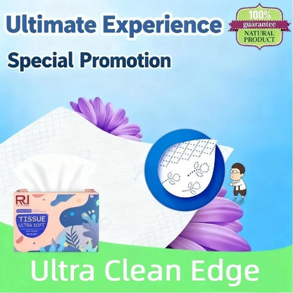 600-Sheet Comfort Toilet & Facial Tissues Ultra Thick 5-Ply Deluxe  Made with Natural Wood Pulp
